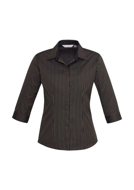 Picture of Ladies Reno Stripe 3-4 Sleeve Shirt