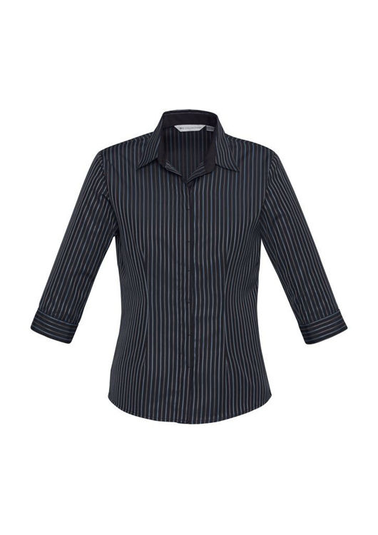 Picture of Ladies Reno Stripe 3-4 Sleeve Shirt