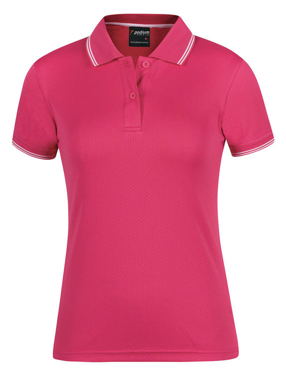 Picture of PODIUM LADIES JACQUARD CONTRAST POLO