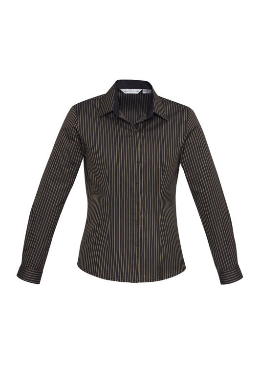 Picture of Ladies Reno Stripe Long Sleeve Shirt