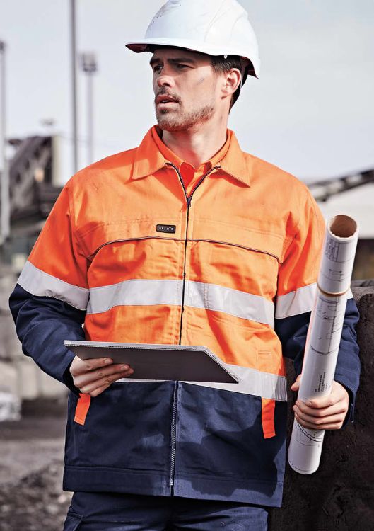 Picture of Mens Hi Vis Cotton Drill Jacket