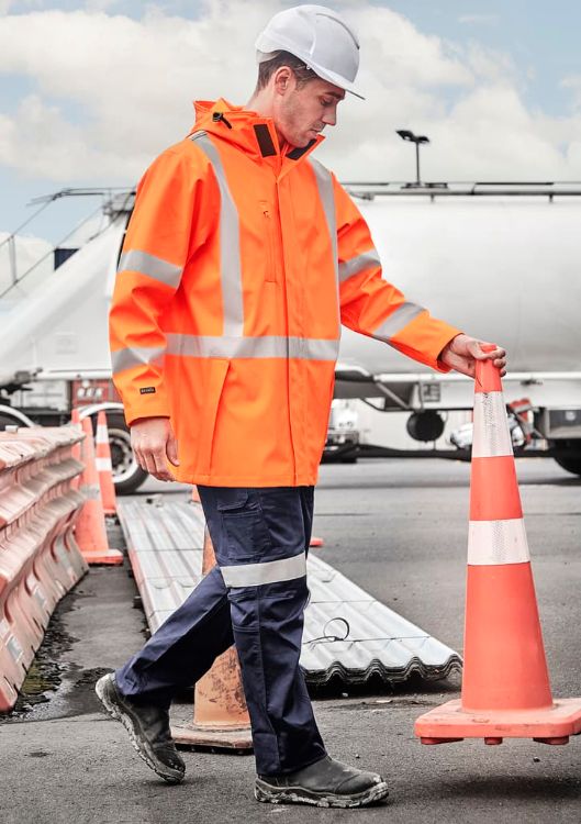 Picture of Mens Hi Vis X Back Heavy Duty Waterproof Jacket