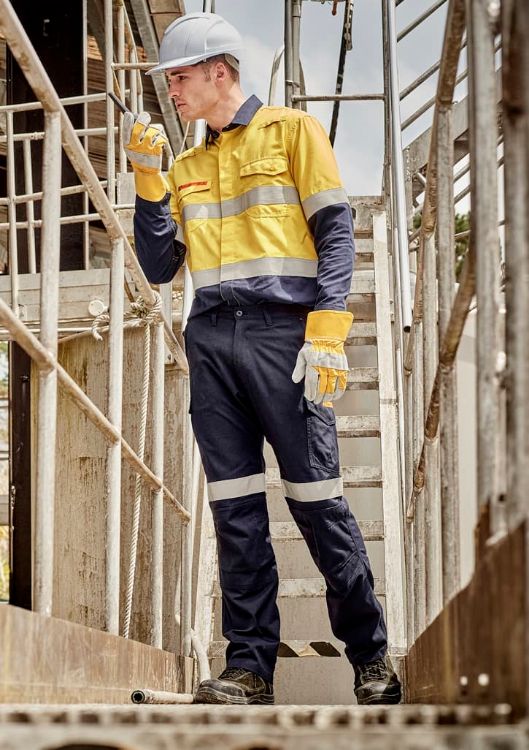 Picture of Mens Orange Flame Taped Cargo Pant (Regular)