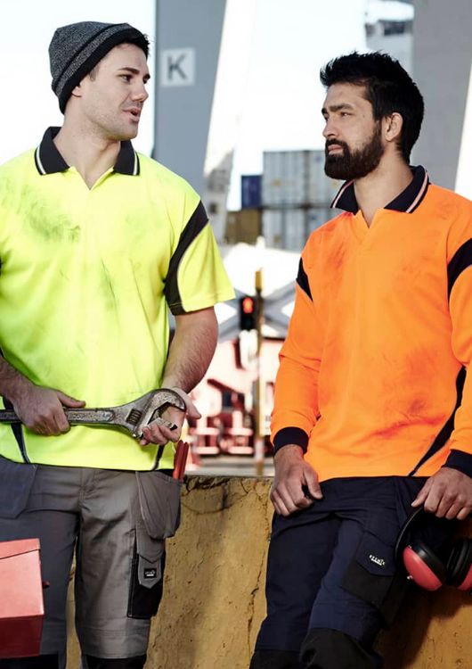 Picture of Mens Hi Vis Aztec Short Sleeve Polo