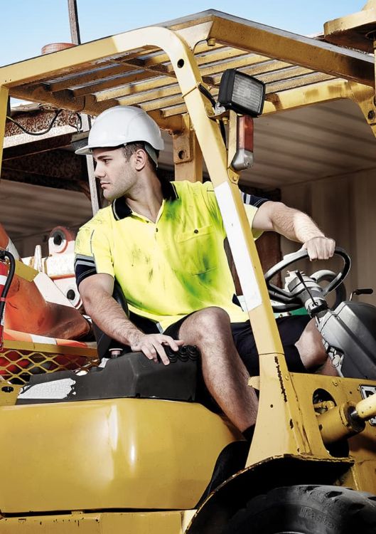 Picture of Mens Hi Vis Squad Short Sleeve Polo