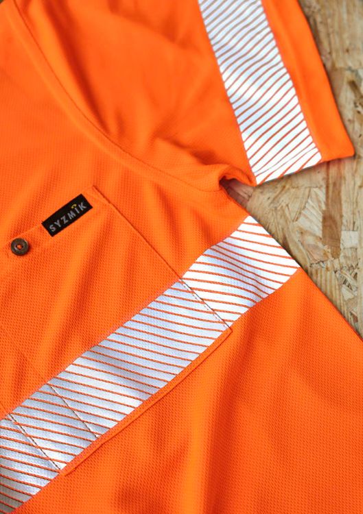 Picture of Unisex Hi Vis Segmented Tape Short Sleeve Polo