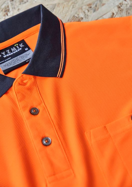 Picture of Unisex Hi Vis Segmented Tape Short Sleeve Polo