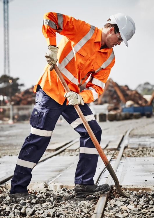 Picture of Mens Hi Vis X Back Taped Long Sleeve Shirt