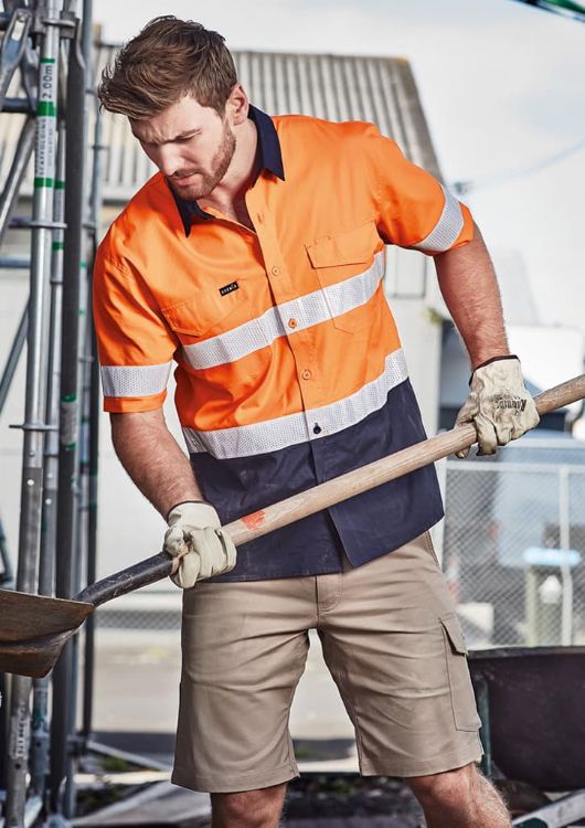 Picture of Mens Rugged Cooling Hi Vis Taped Short Sleeve Shirt