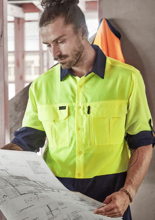 Picture of Mens Hi Vis Outdoor Long Sleeve Shirt