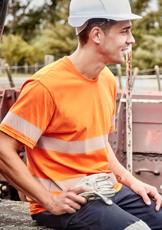 Picture of Mens Hi Vis Segmented Tape Cotton Tee Shirt