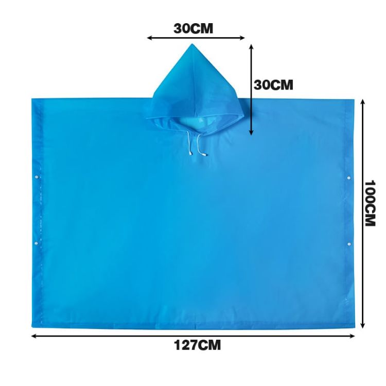 Picture of Reusable Adult PEVA Screen Print Rain Poncho