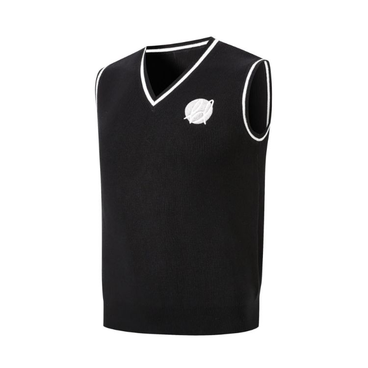 Picture of Unisex Cotton Spandex V-Neck Knitted Vest