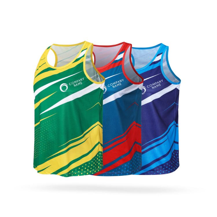 Picture of 100%Polyester Sublimated Sports Singlet