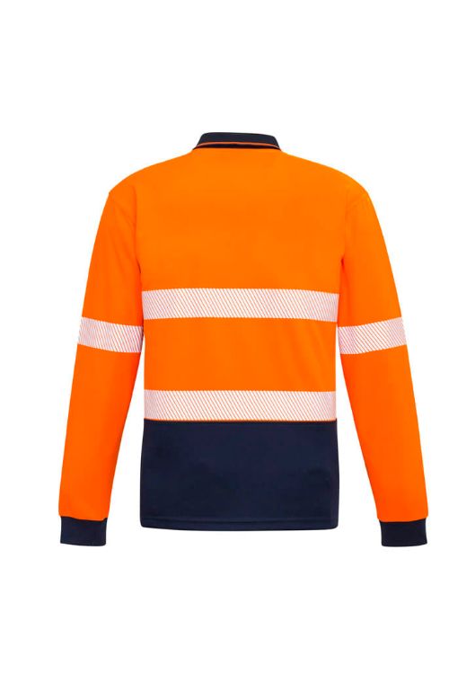 Picture of Unisex Hi Vis Segmented Tape Long Sleeve Polo