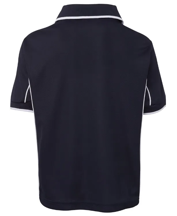 Picture of Podium Kids S/S Piping Polo Navy/White