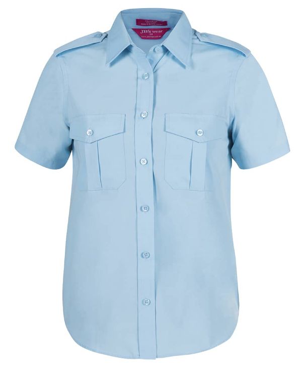 Picture of JB's Ladies S/S Epaulette Shirt White